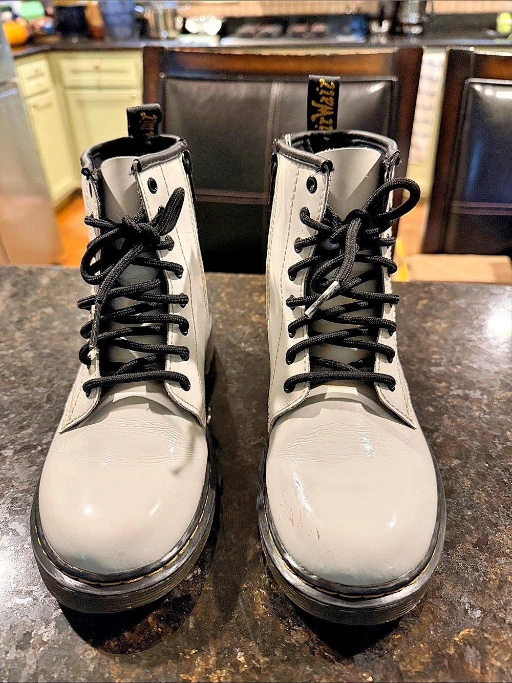 Dr. Martens White & Black Boots US 3